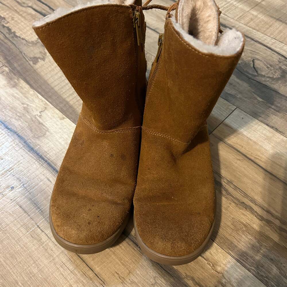 Koolaburra by UGG Shazi Short Tie Womens 7 Brown Tan Classic Bootie Winter Warm